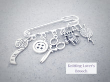 Load image into Gallery viewer, Knitting Brooch - Silver
