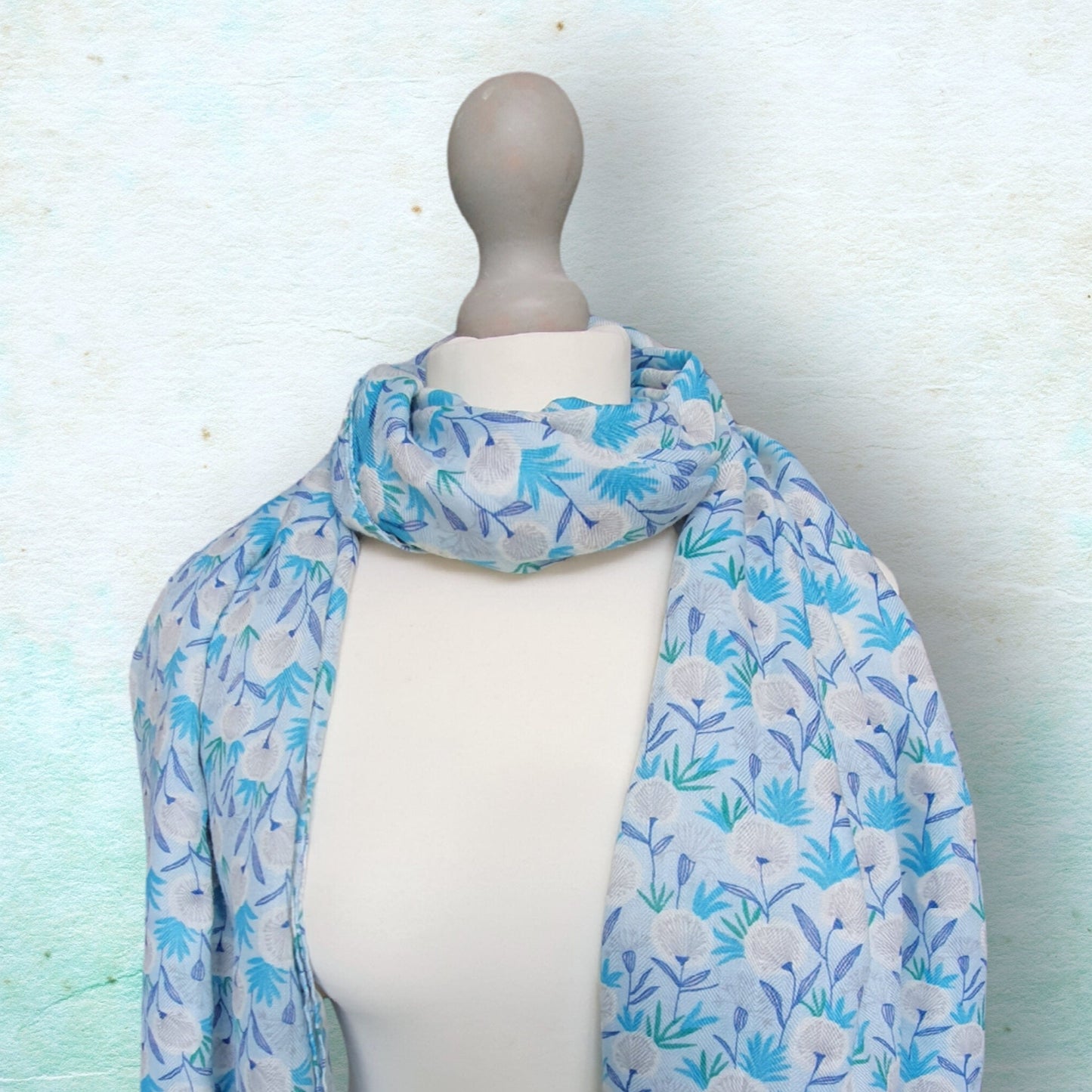 Pretty Ladies Dandelion Scarf - Blue