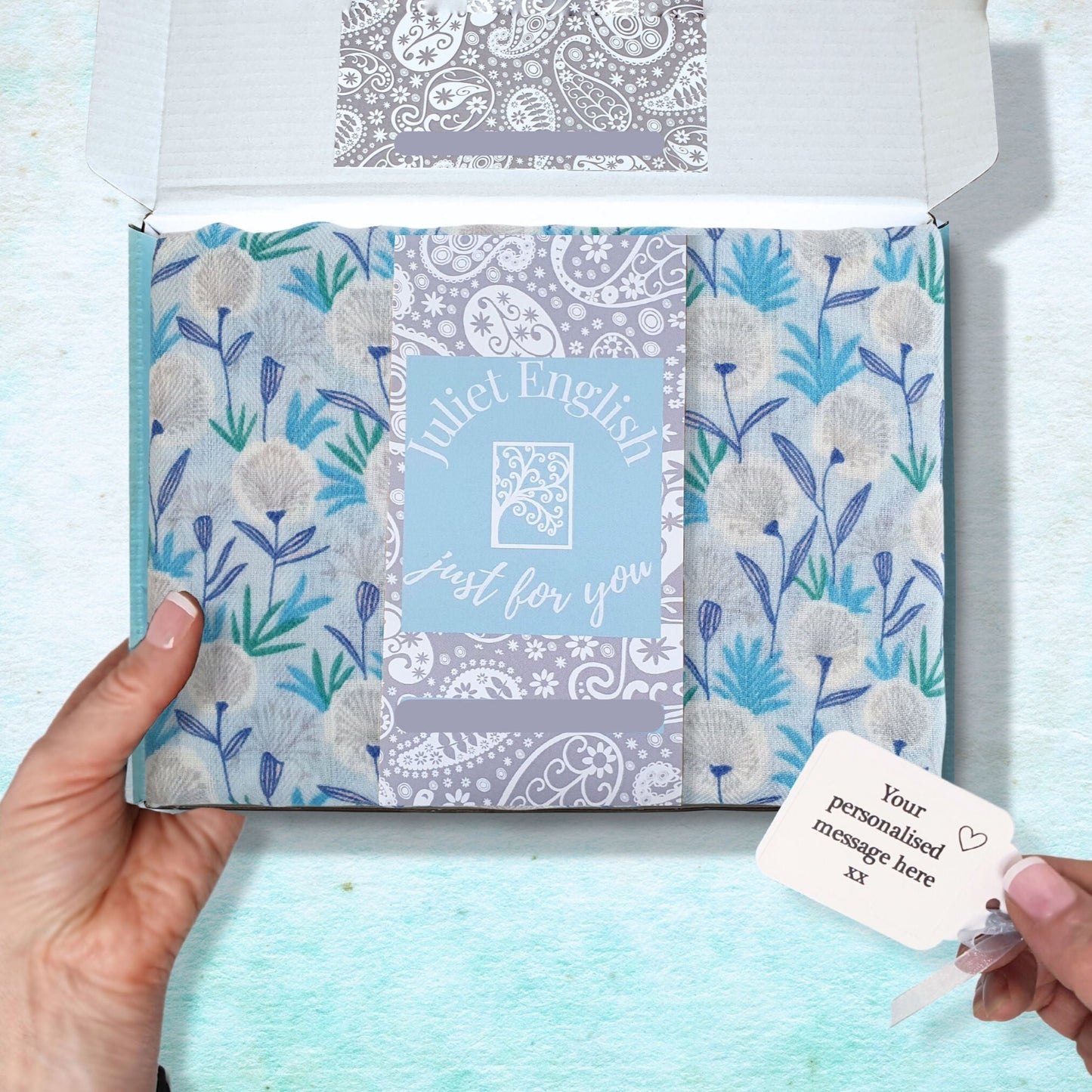 Pretty Ladies Dandelion Scarf - Blue