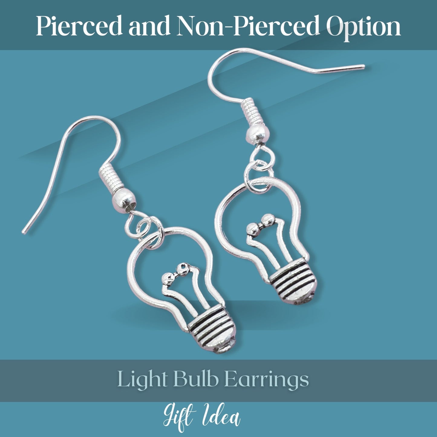 Light Bulb Earrings - Silver