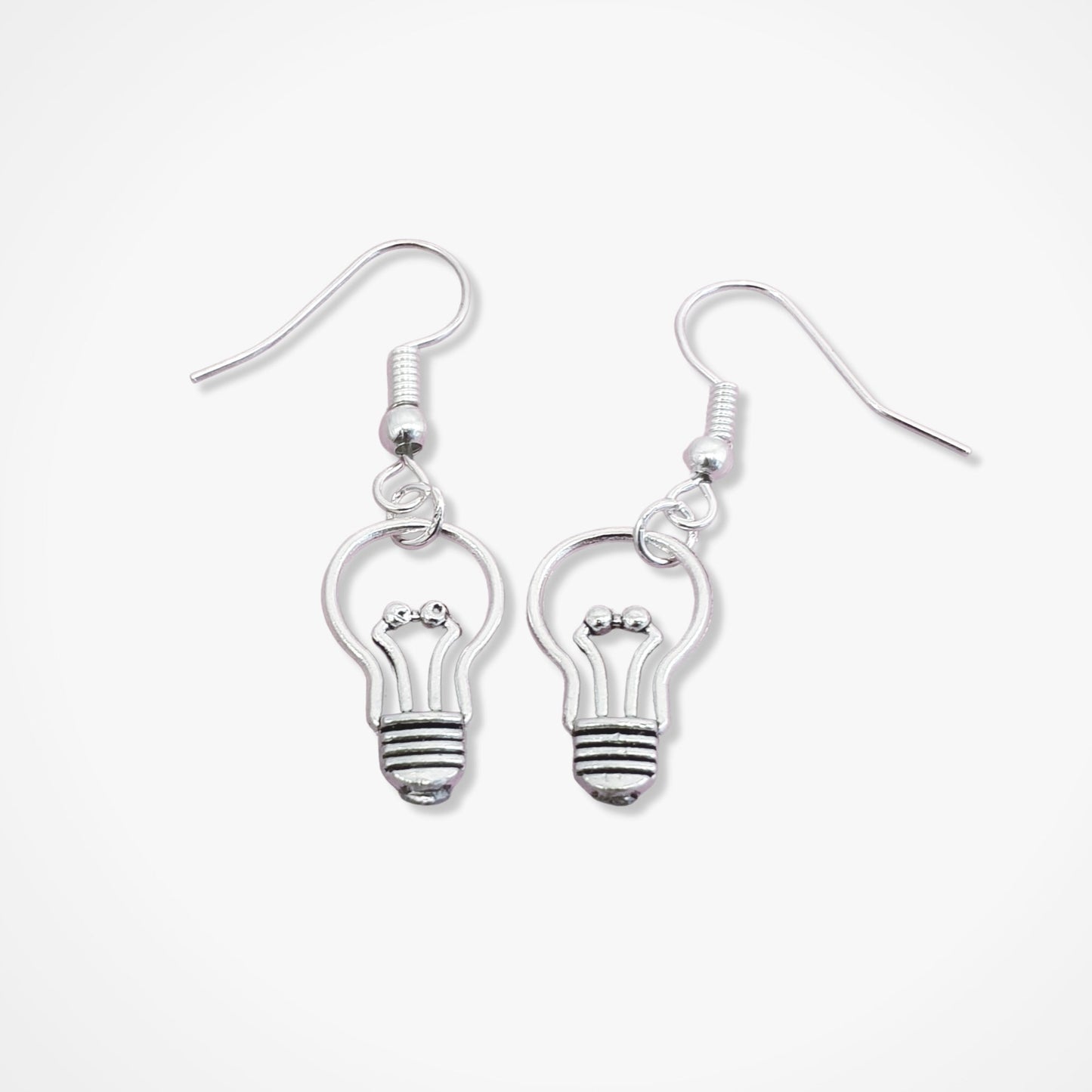 Light Bulb Earrings - Silver