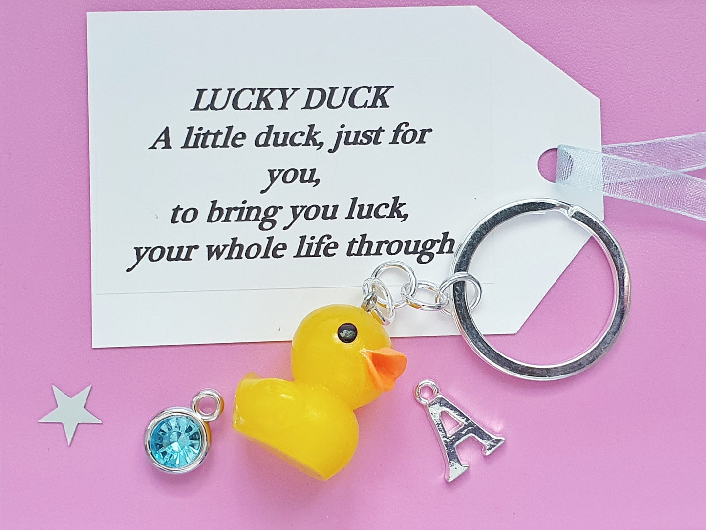 Duck Keyring - Silver