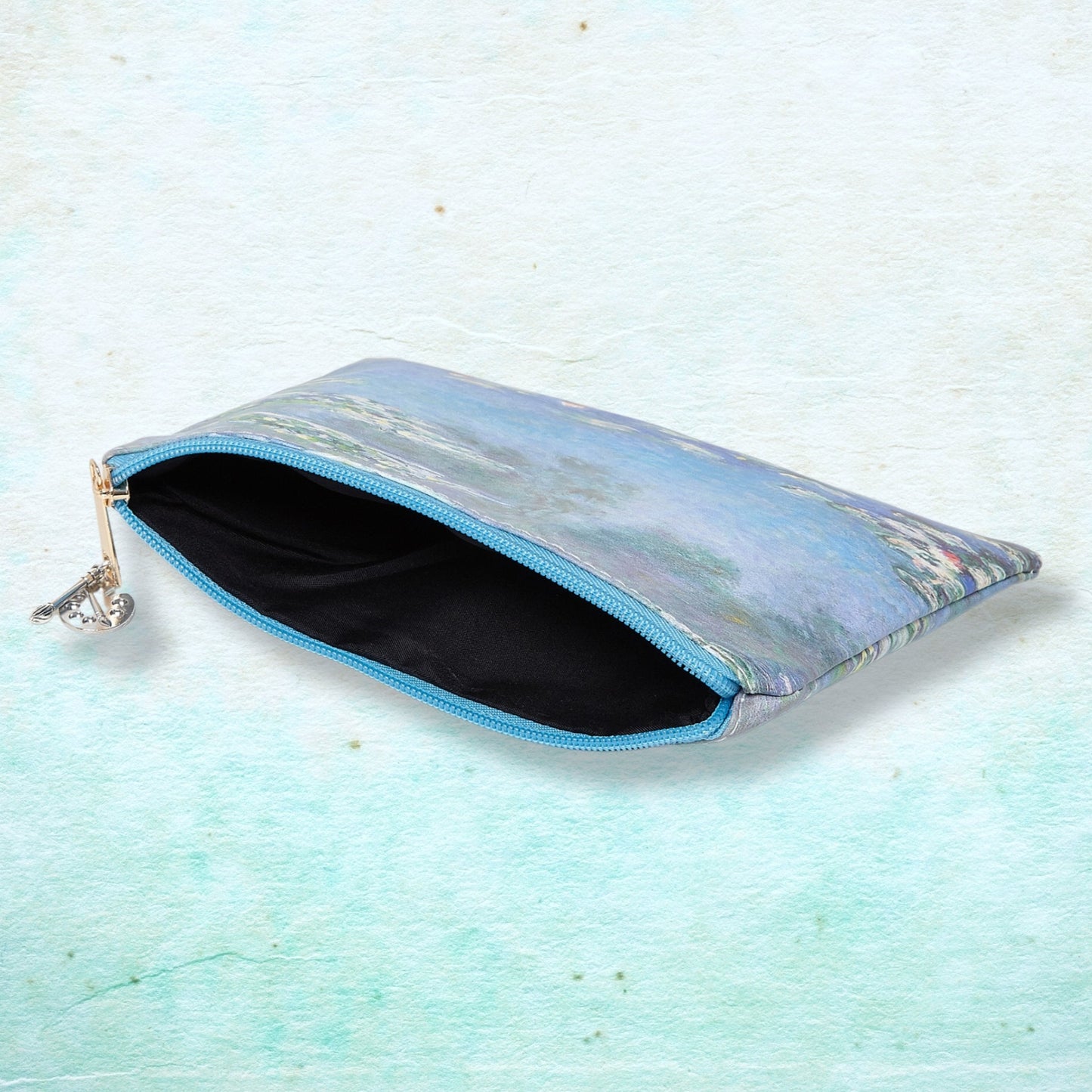 Monet's Water Lilies Make Up/Cosmetics Bag - Blue