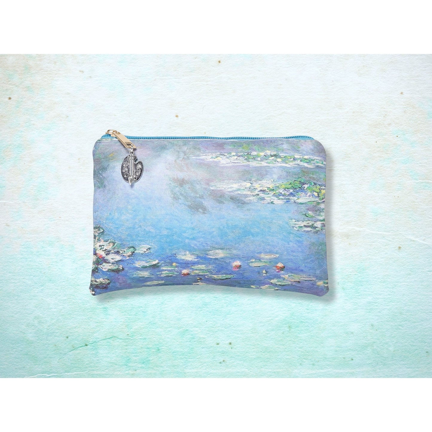 Monet's Water Lilies Make Up/Cosmetics Bag - Blue