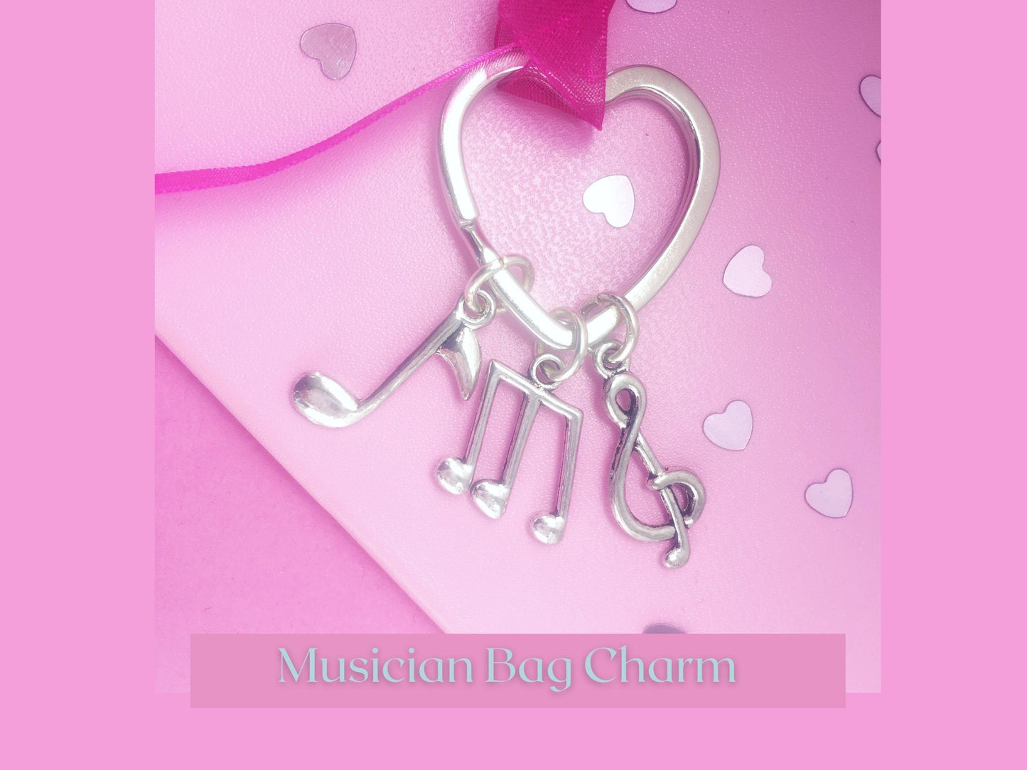 Music Lover Keyring - Silver