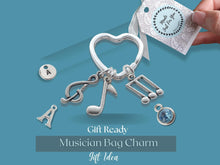 Load image into Gallery viewer, Music Lover Keyring - Silver
