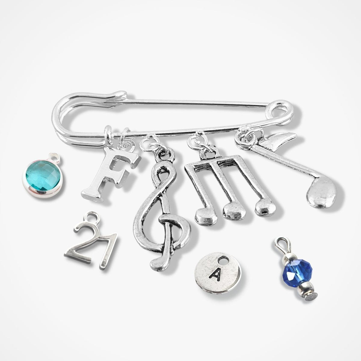 Music Lovers Brooch - Silver