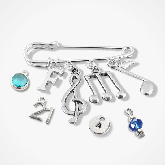 Music Lovers Brooch - Silver