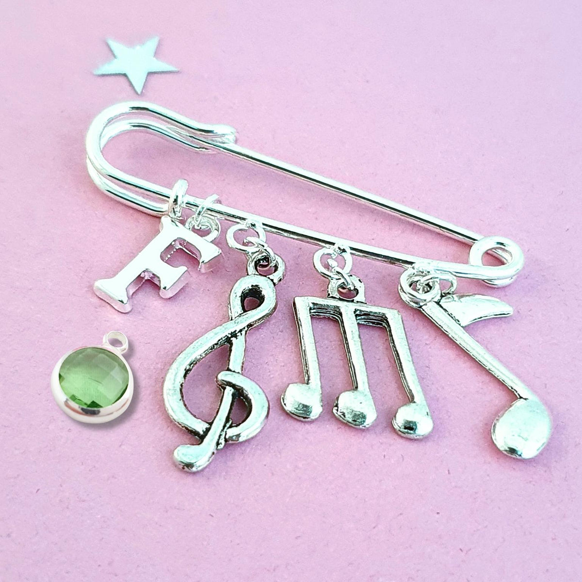 Music Lovers Brooch - Silver