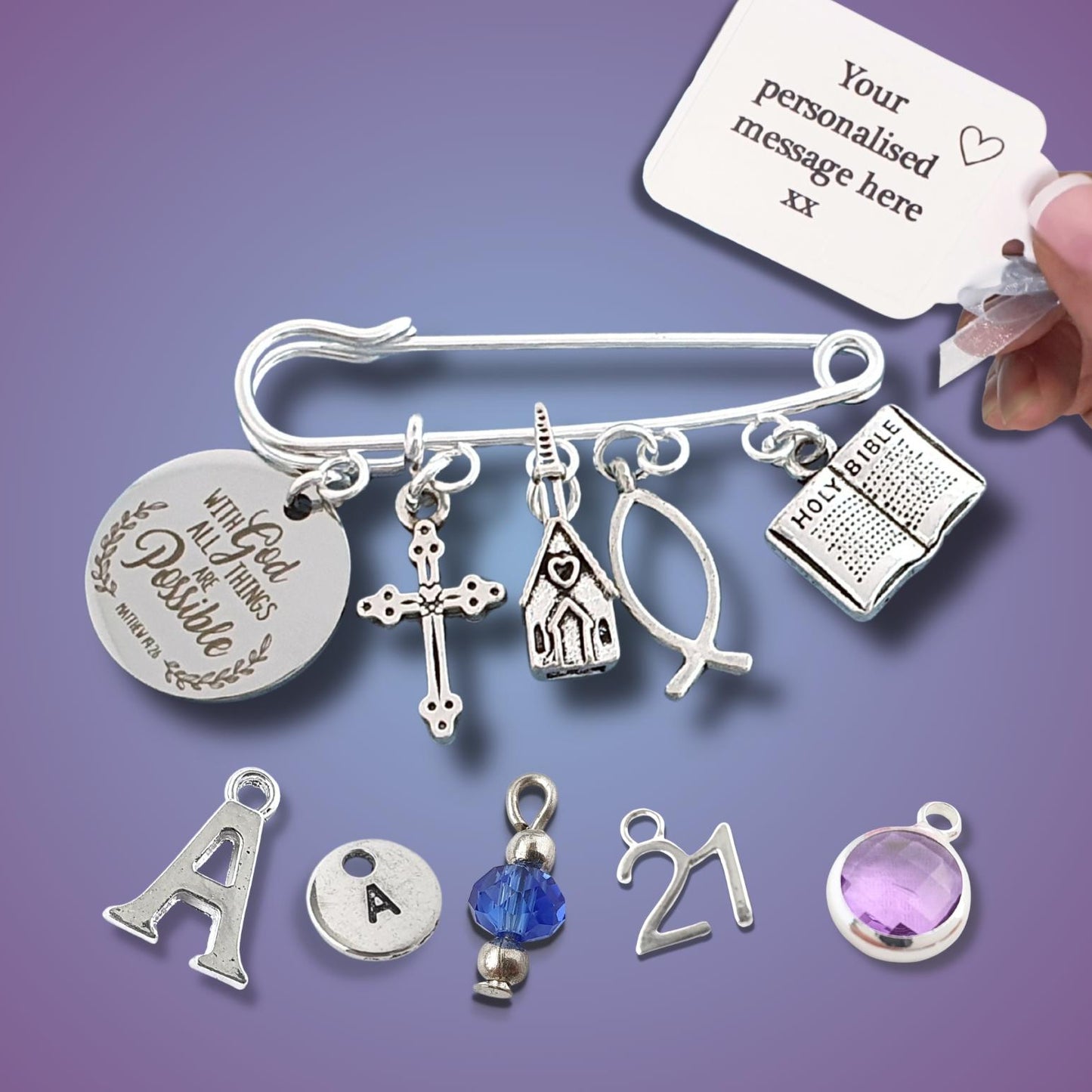 Christian Brooch - Silver