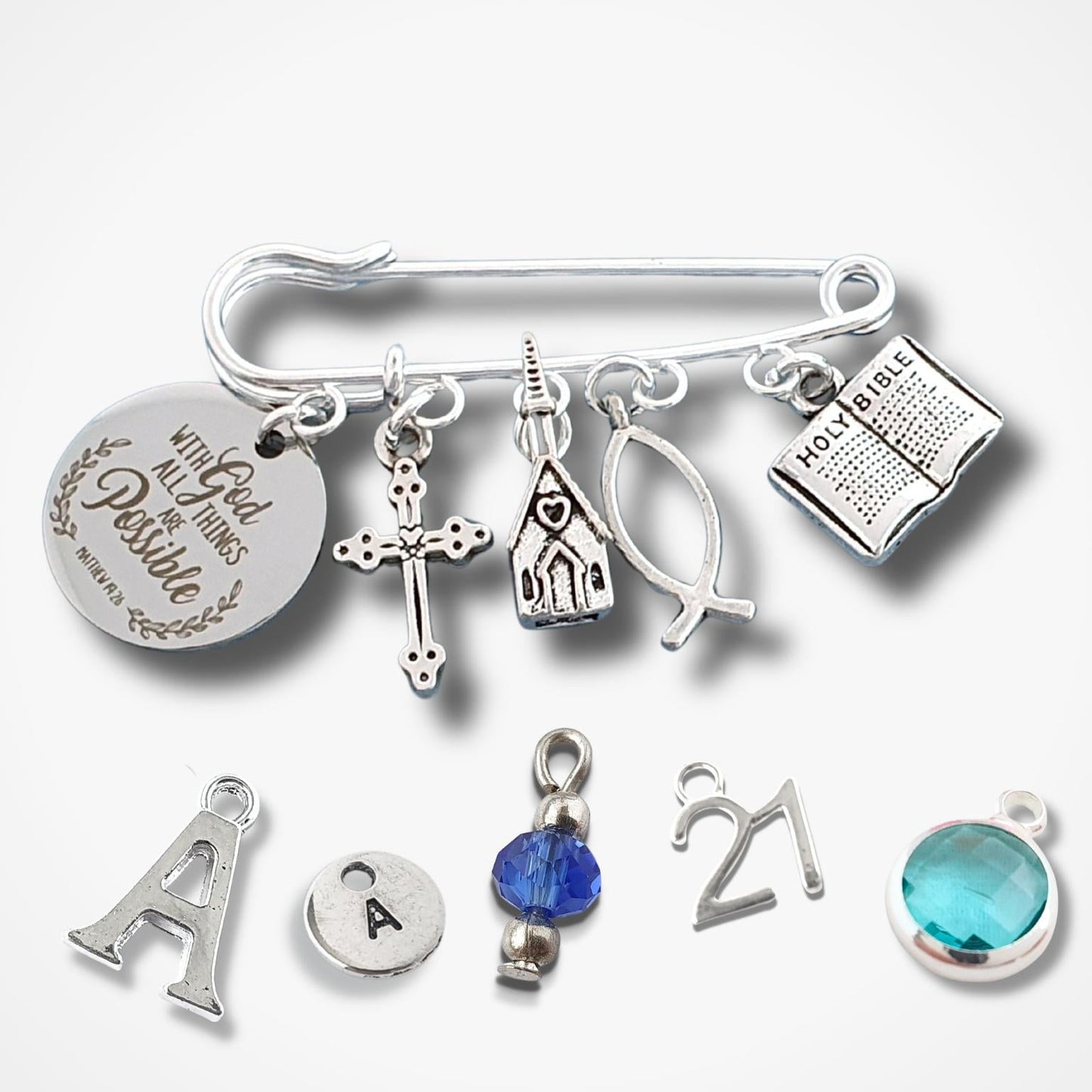 Christian Brooch - Silver