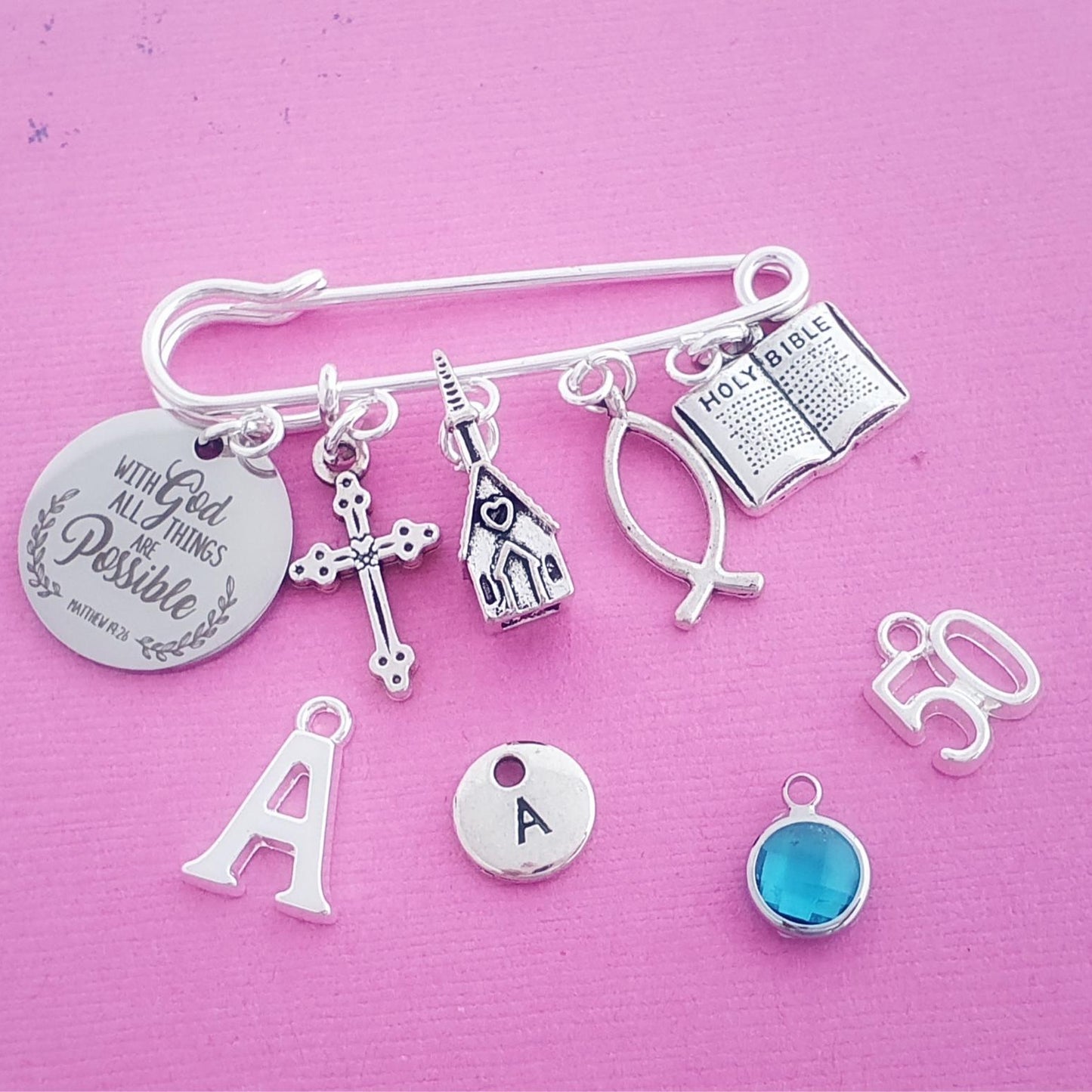 Christian Brooch - Silver