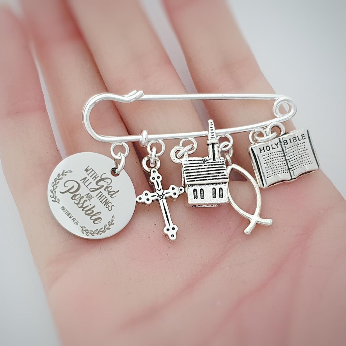 Christian Brooch - Silver