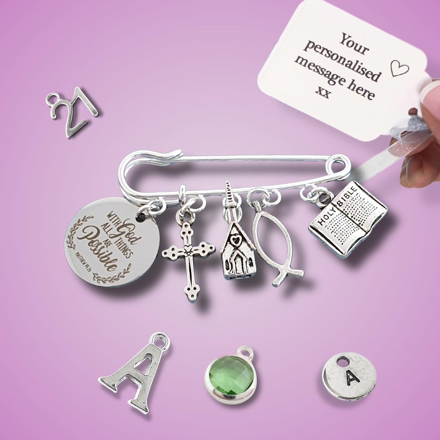 Christian Brooch - Silver