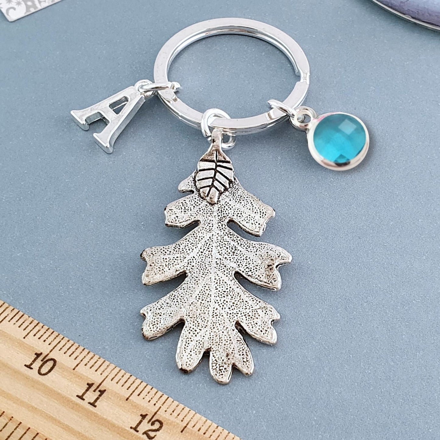 Oak Leaf Keyring - Silver