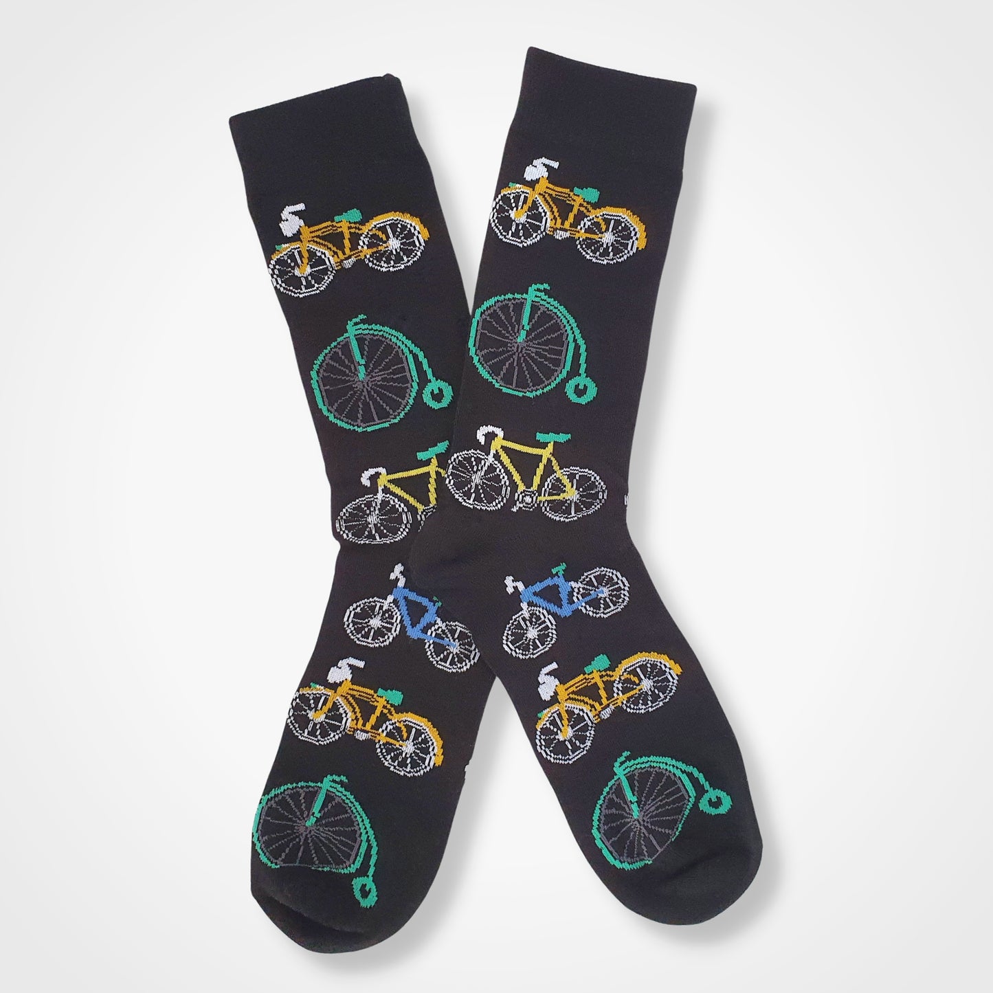 Penny Farthing Bicycle Socks - Black