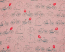 Load image into Gallery viewer, Vintage Bicycle Print Scarf - Pink
