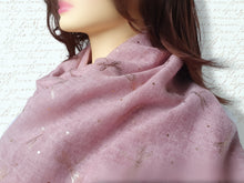 Load image into Gallery viewer, Lightweight Ladies Scarf with Rose Gold Dragonfly Design - Pink
