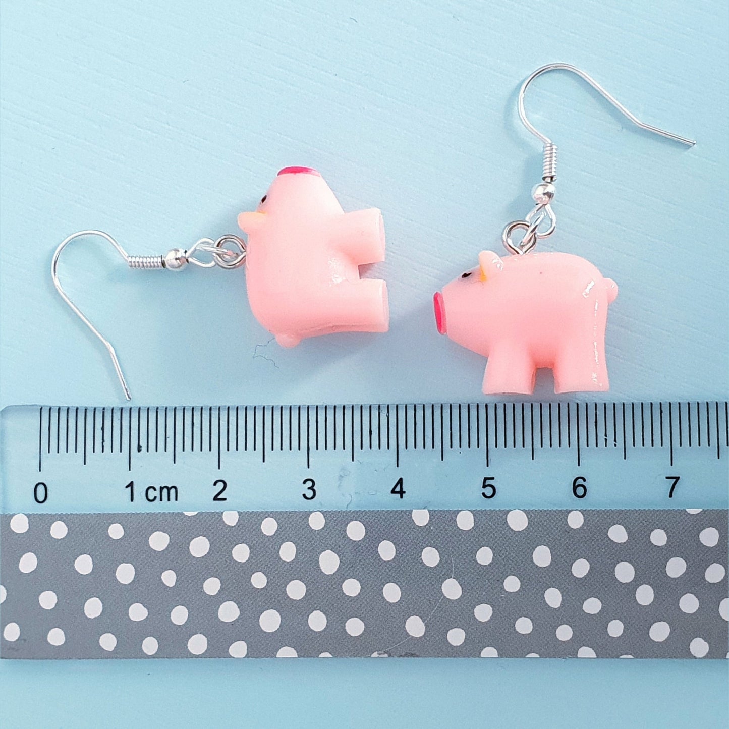 Pig Earrings - Pink