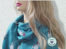 Load and play video in Gallery viewer, Jack Russell Dog Scarf - Turquoise
