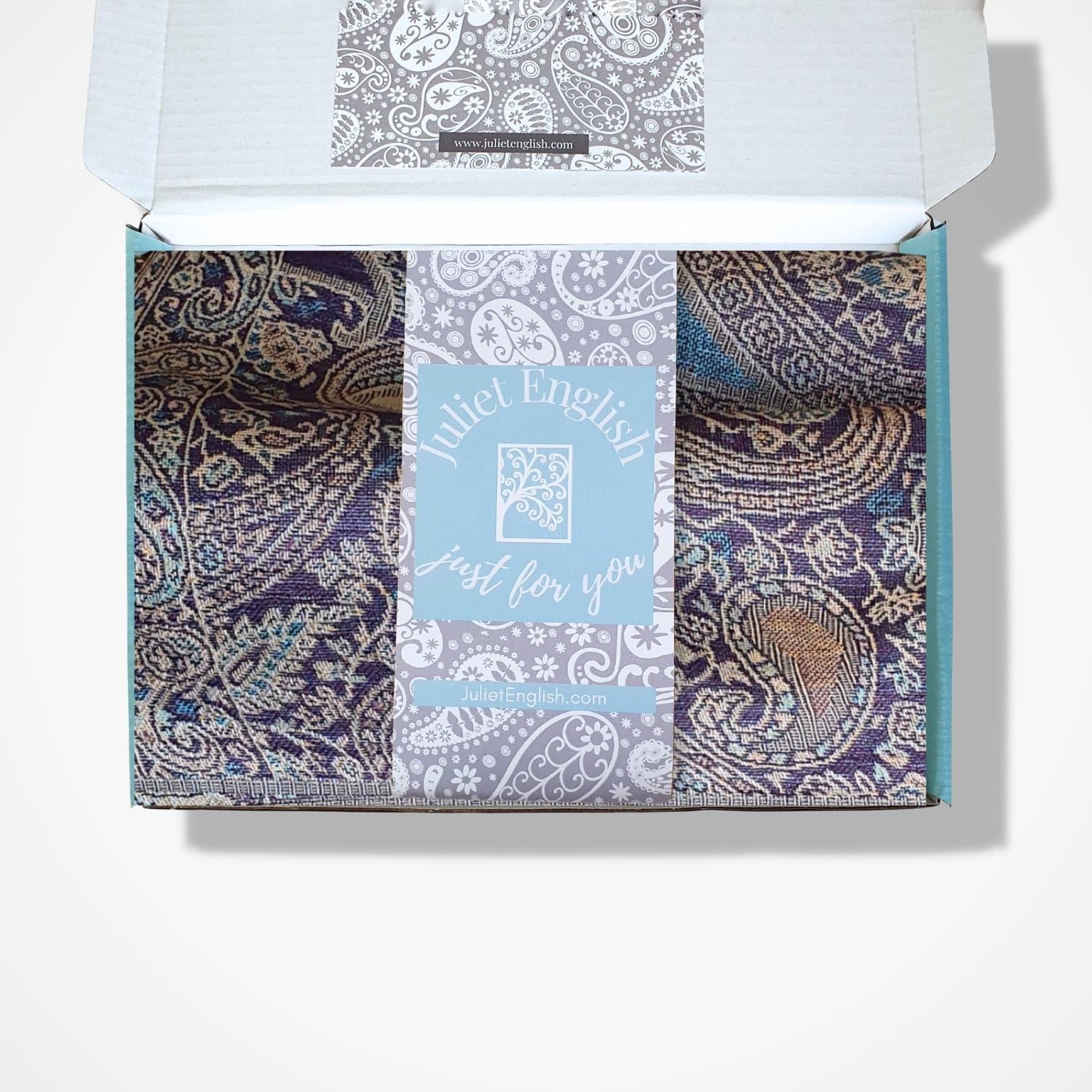 Pashmina scarf in a box.