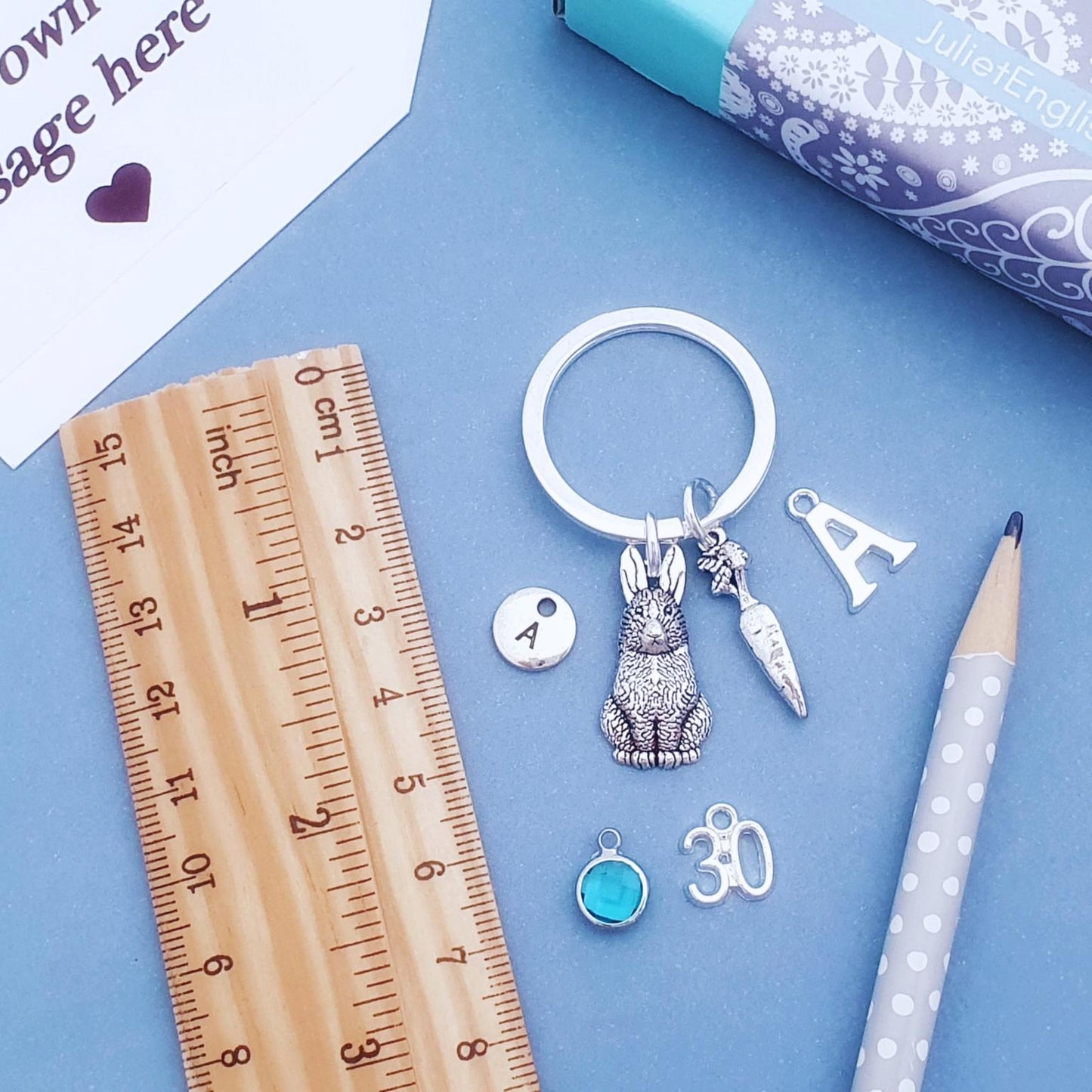 Rabbit Keyring - Silver