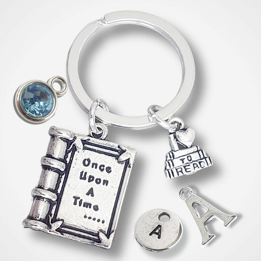 Book Lover's Keyring - Silver