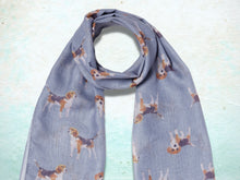 Load image into Gallery viewer, Beagle Dog Scarf - Grey Blue
