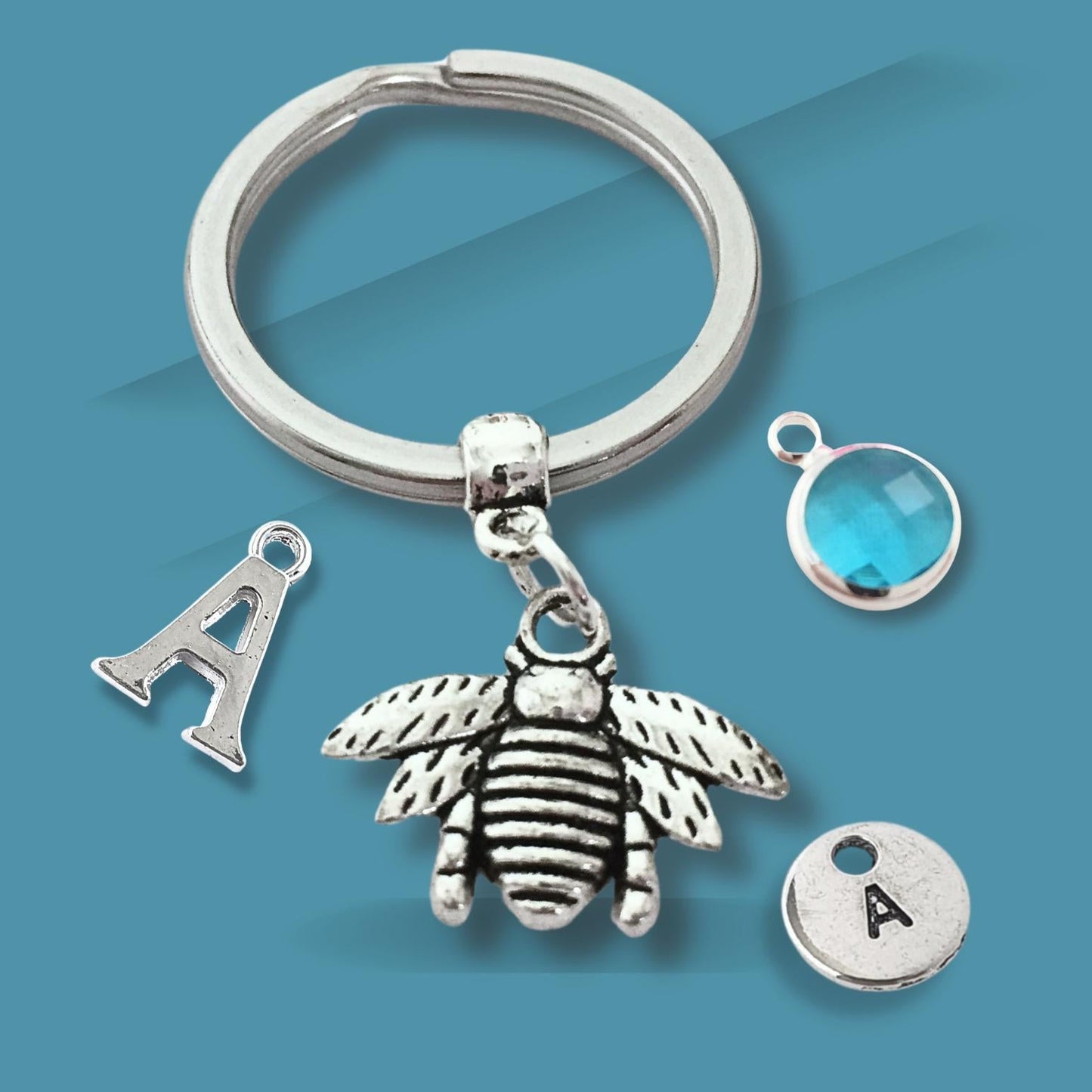 Bee Keyring - Silver