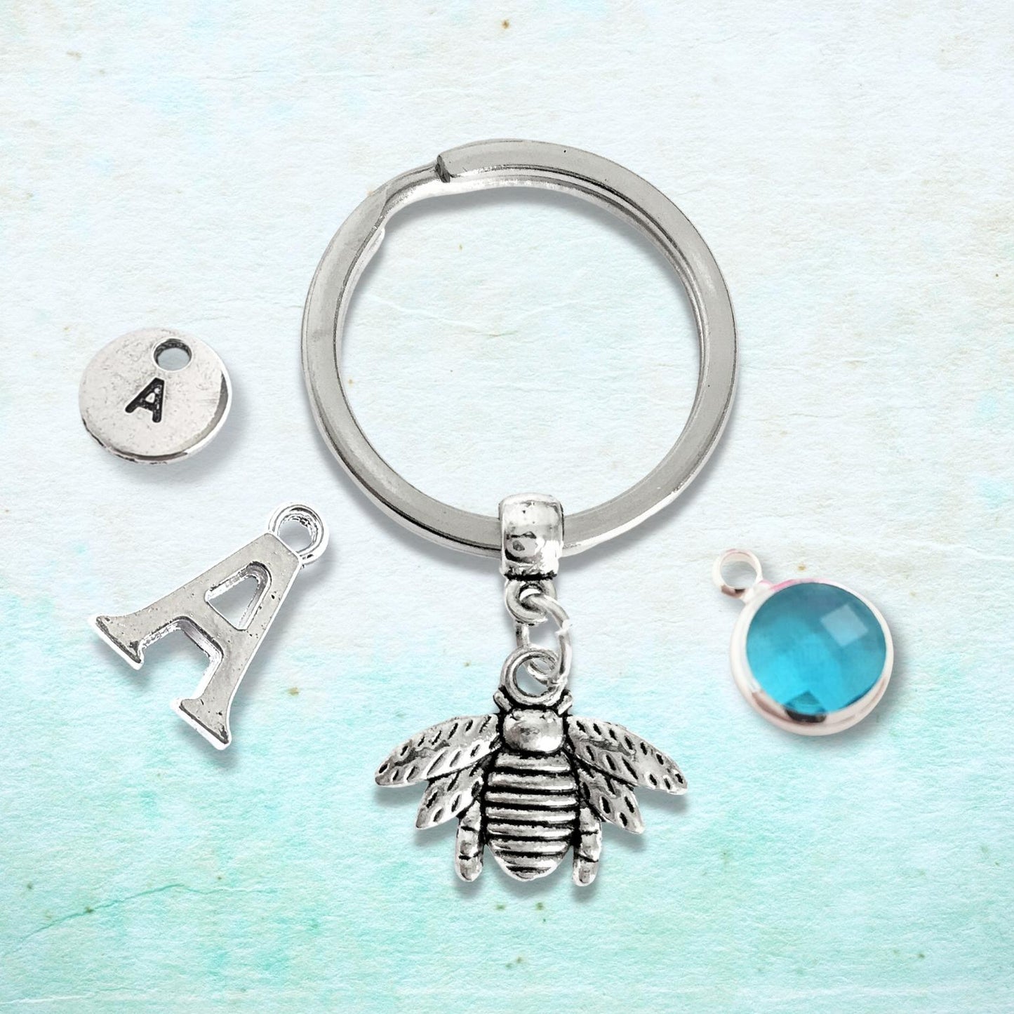 Bee Keyring - Silver