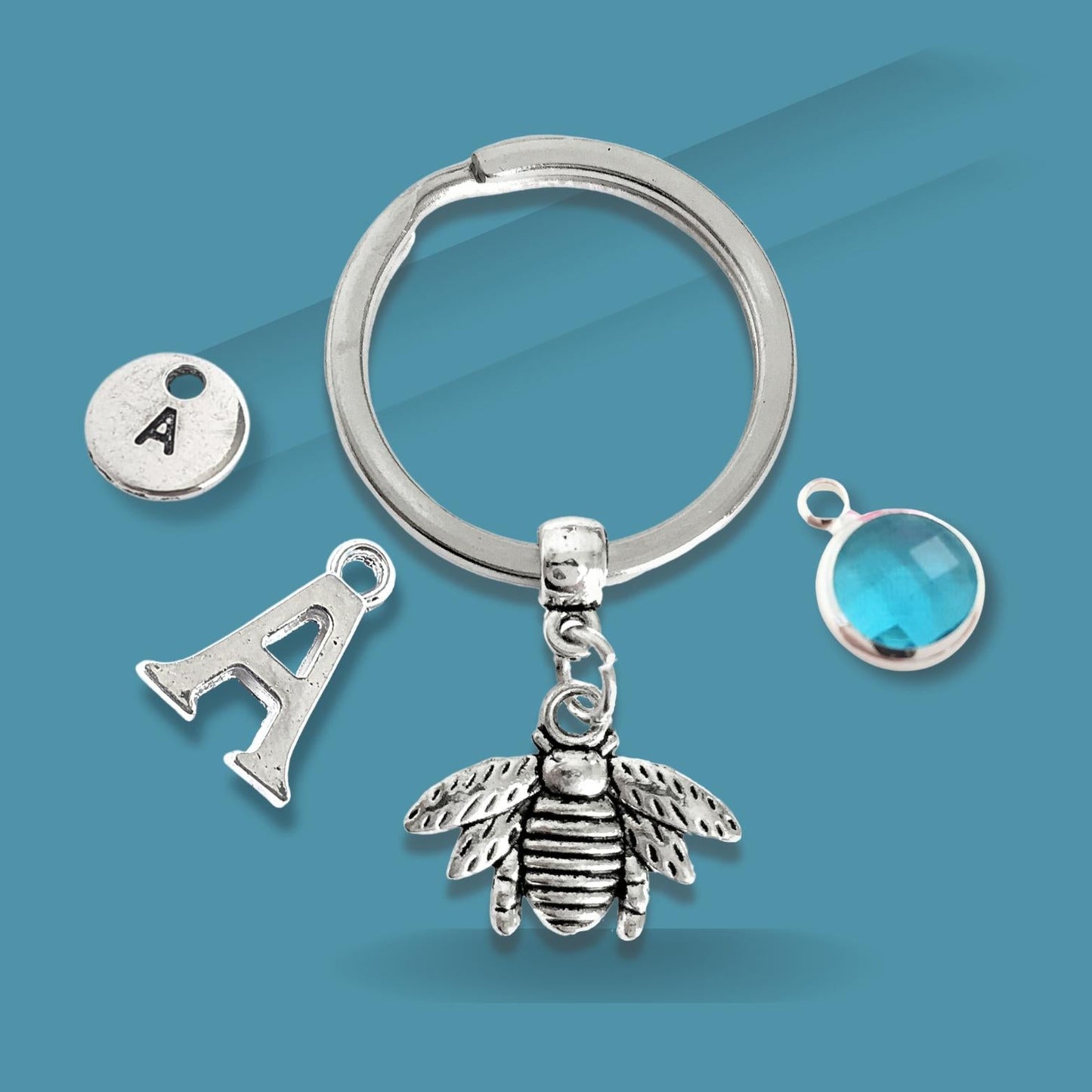 Bee Keyring - Silver