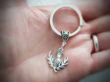 Load image into Gallery viewer, Scottish Thistle Keyring - Silver
