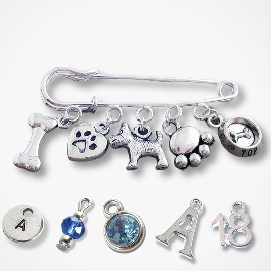 Scotty Dog Brooch - Silver