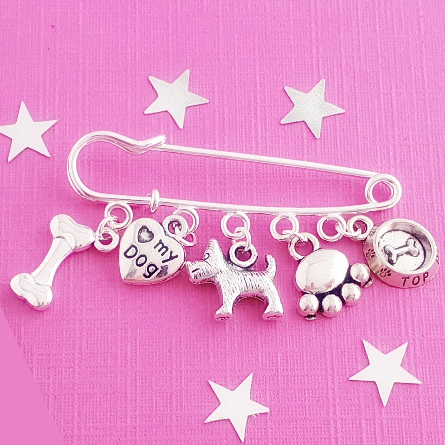 Scotty Dog Brooch - Silver