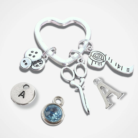 Sewing Keyring - Silver