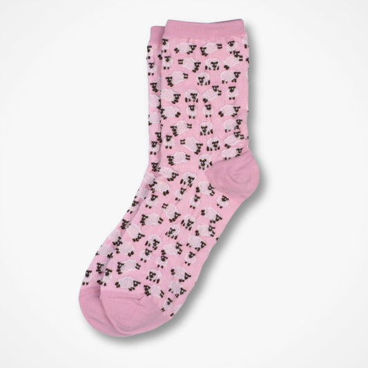 Flock of Sheep Socks - Pink