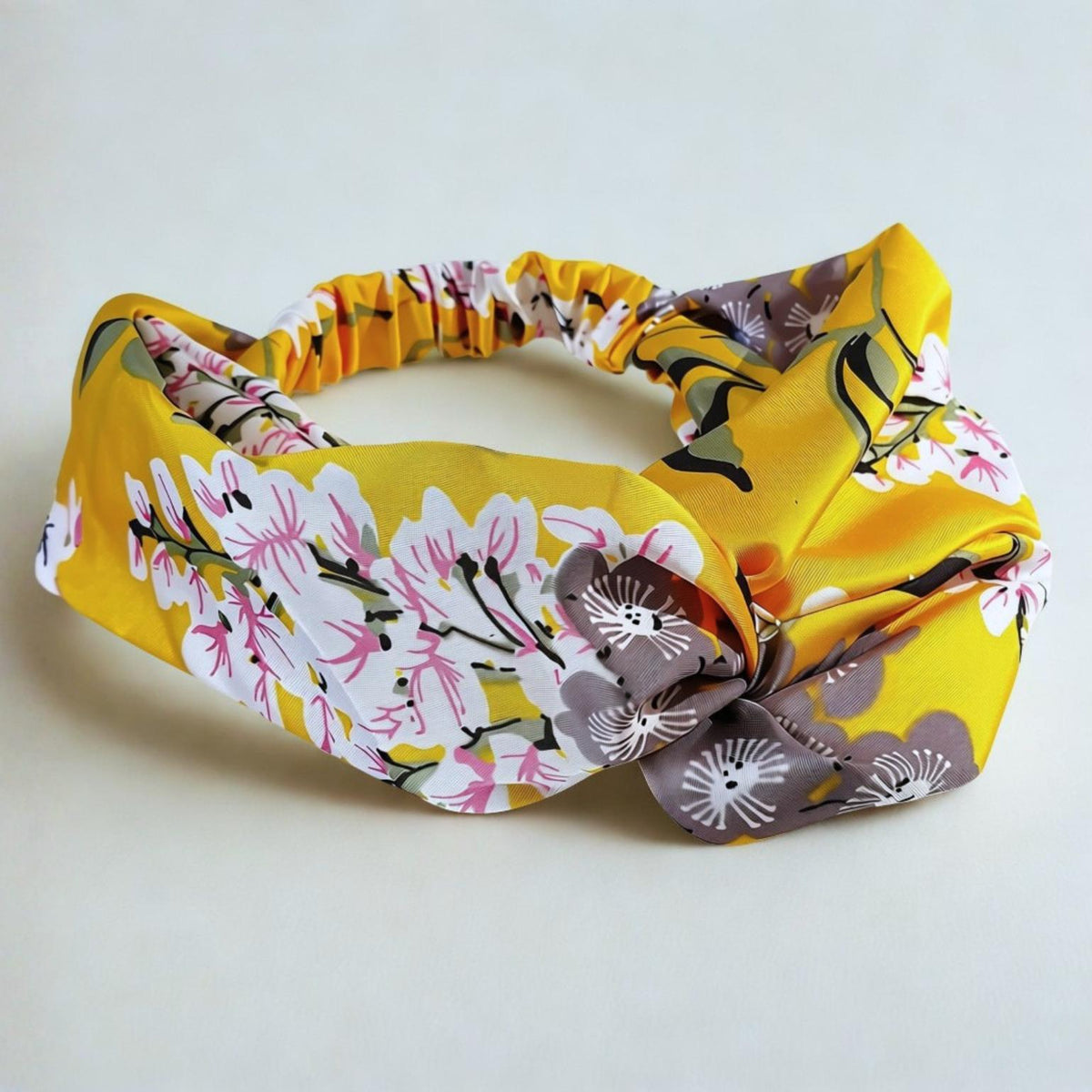 Cherry Blossom Headband - Mustard