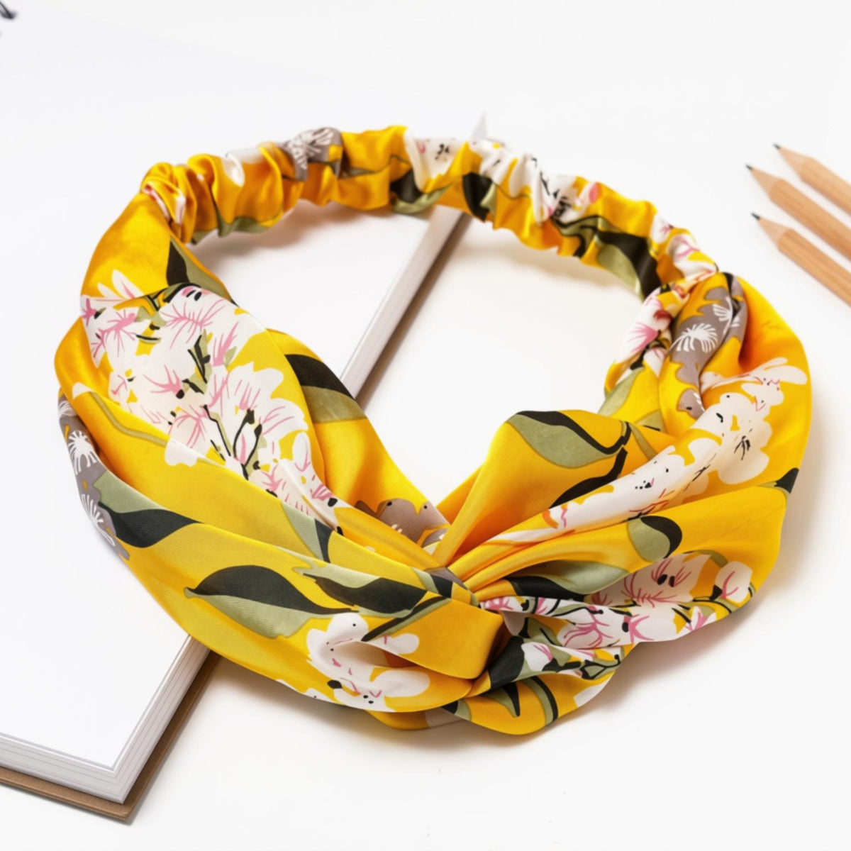Cherry Blossom Headband - Mustard