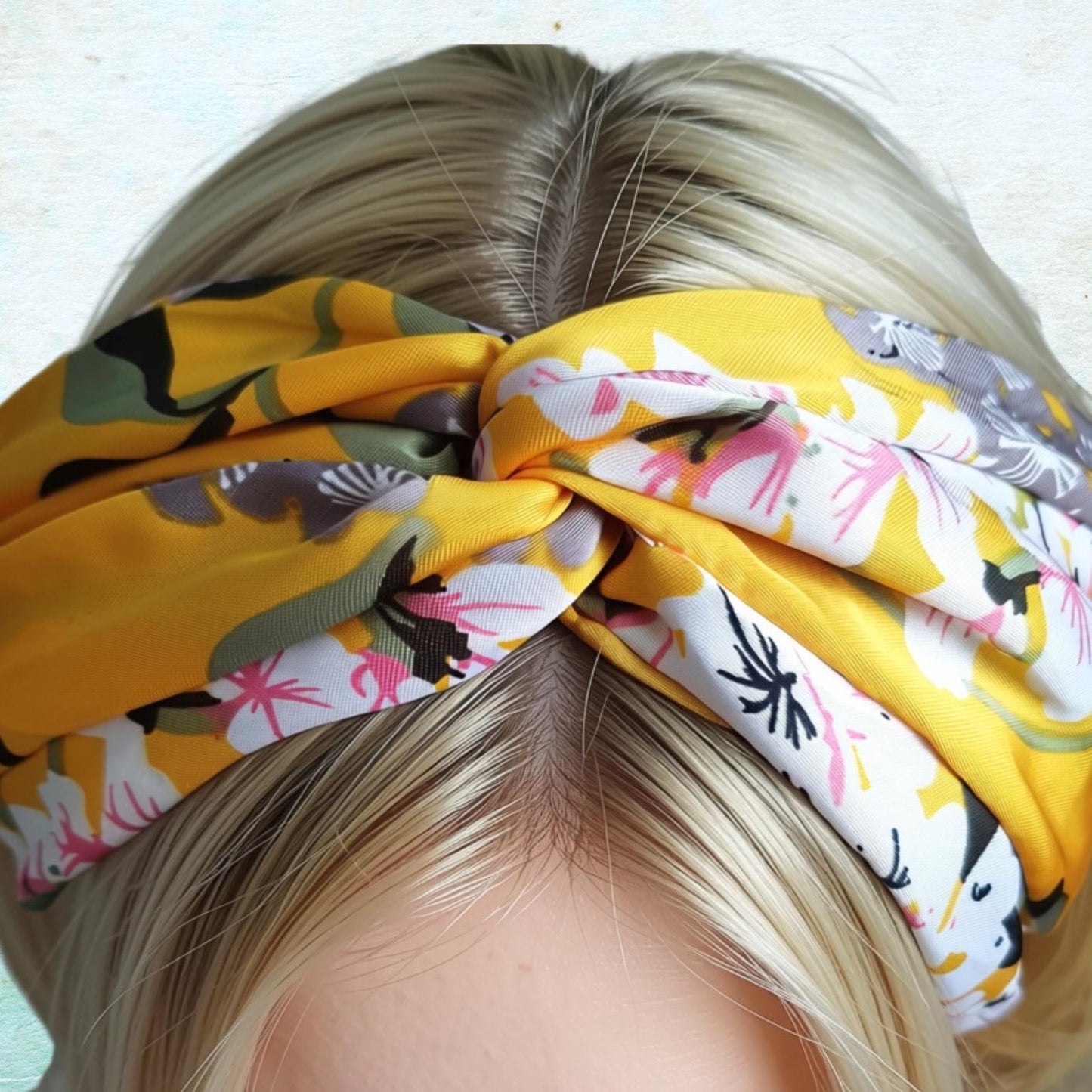 Cherry Blossom Headband - Mustard