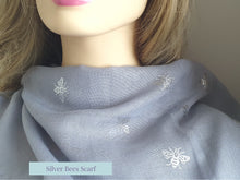 Load image into Gallery viewer, Foil Bee Scarf - Grey
