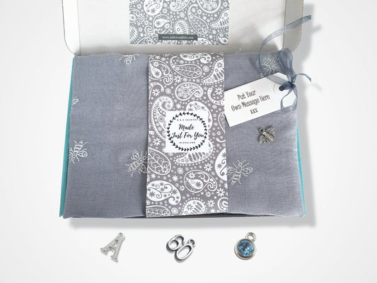 Foil Bee Scarf - Grey