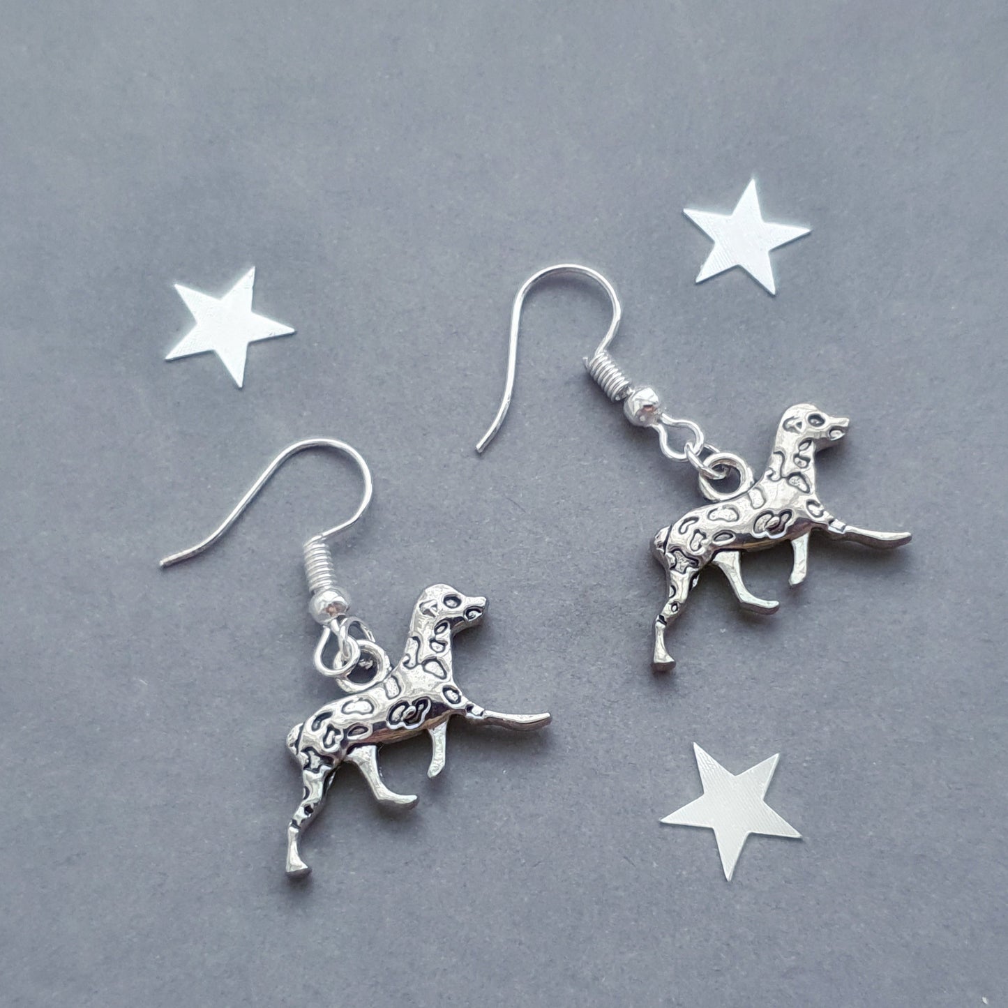 Dalmatian Earrings - Silver