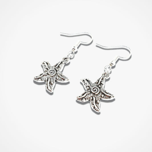 Starfish Earrings - Silver