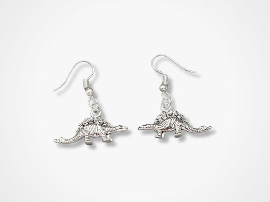 Dinosaur Earrings - Silver