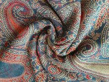 Load image into Gallery viewer, Pashmina Style Woven Paisley Scarf - Teal
