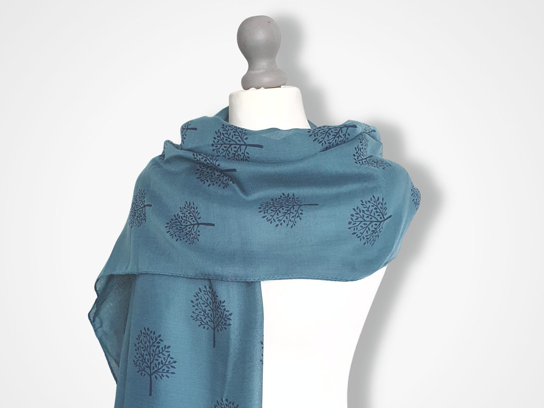 Mulberry Tree Scarf - Teal