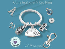 Load image into Gallery viewer, Camping Keyring - Silver
