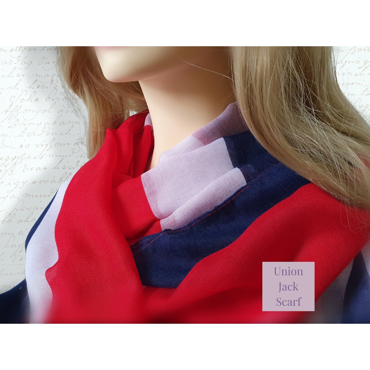 Union Jack Flag Scarf - Red, White & Blue