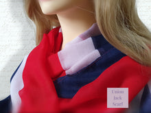 Load image into Gallery viewer, Union Jack Flag Scarf - Red, White &amp; Blue
