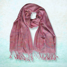 Load image into Gallery viewer, Pashmina Style Paisley Scarf - Pink
